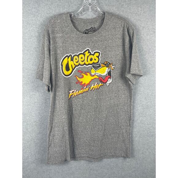 Frito-Lay Flamin' Hot Cheetos T Shirt Men's Size M Gray Food Snacks NWOT - Picture 1 of 5